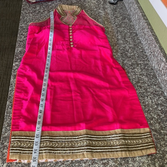 Halter Churidar with dhoti style pants - Picture 5 of 5